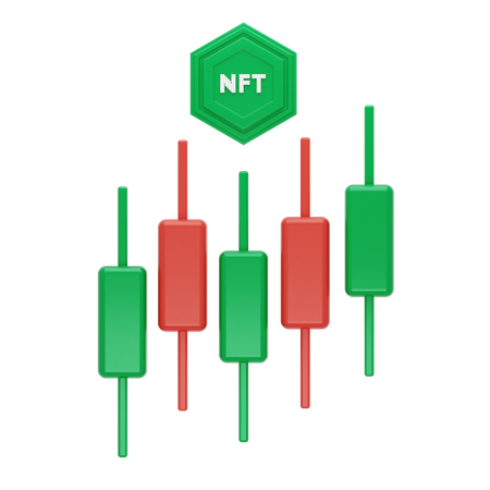 NFT Chart 3D Illustration