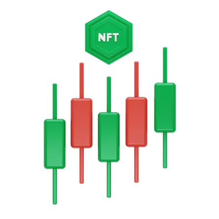 NFT Chart  3D Illustration