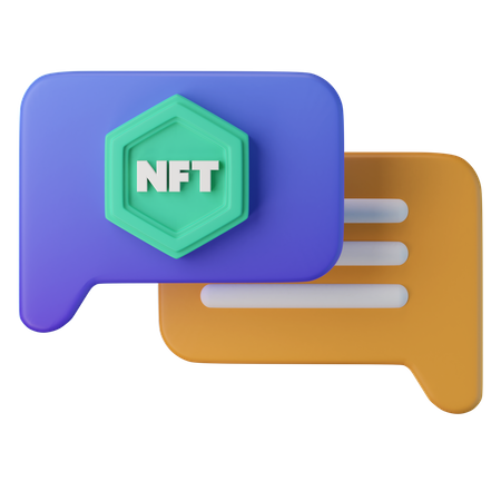 NFT Chat  3D Icon