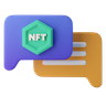 3d nft chat logo