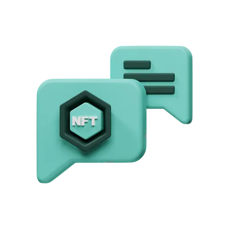 NFT Chat 3 D Icon 3D Icon