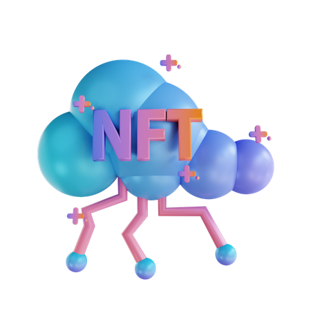 Nft Cloud 3D Illustration