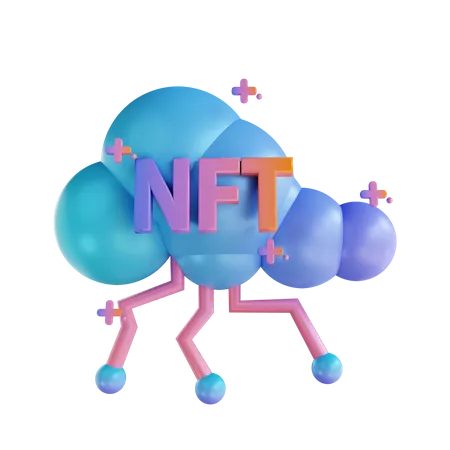 Nft Cloud  3D Illustration