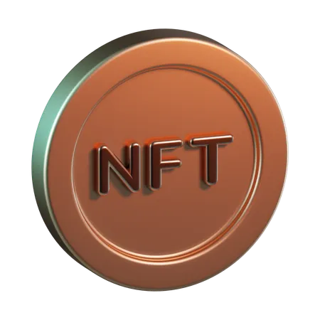 NFT Coin  3D Icon