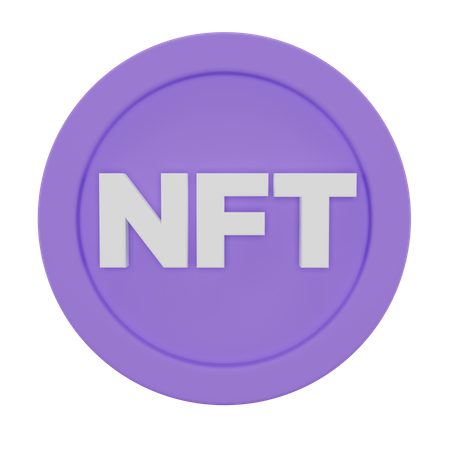 NFT Coin  3D Icon