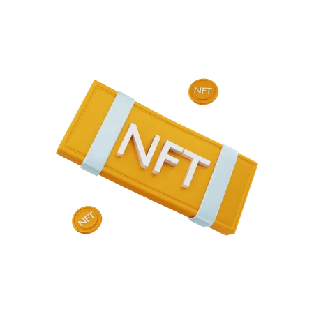 NFT coin  3D Illustration