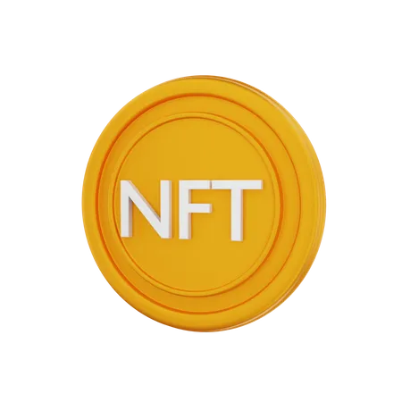 Nft Coin  3D Illustration