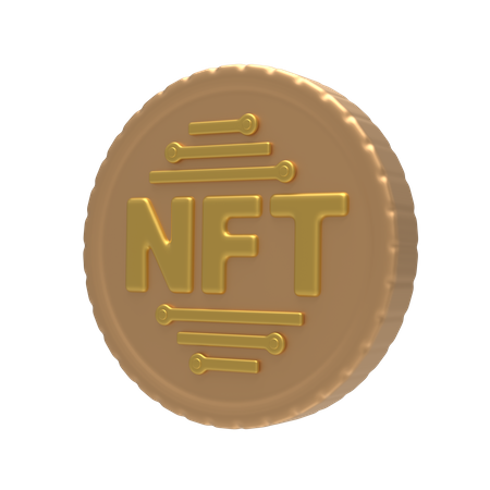 Nft Coin  3D Illustration