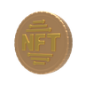 nft coin 3d illustration