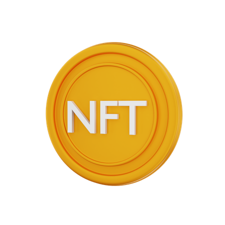 Nft Coin 3D Illustration