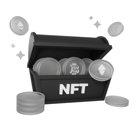 Nft Coin Chest  3D Icon