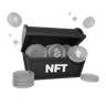 coin chest nft 3d logo
