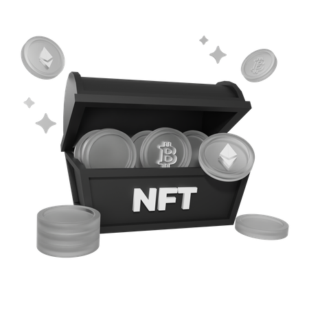 Coffre à pièces nft  3D Icon