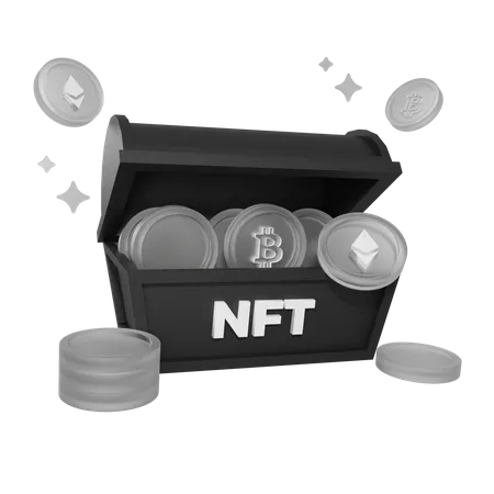 Coffre à pièces nft  3D Icon