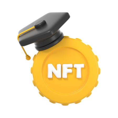 NFT Coin Scholar  3D Icon