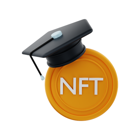 NFT coin scholar  3D Icon