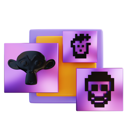 Nft Collection  3D Icon
