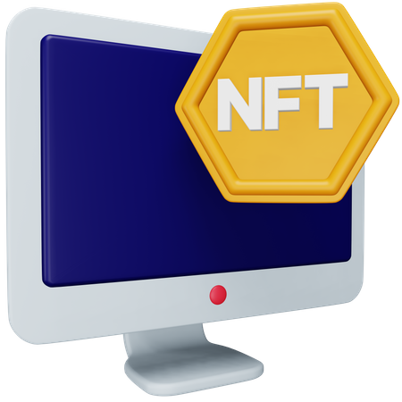 Nft Computer Screen 3D Icon