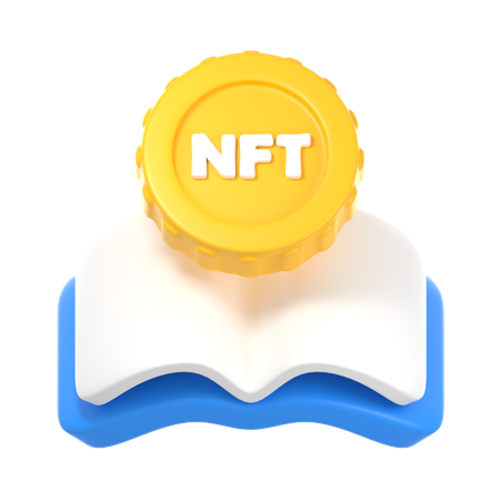 Livro de conhecimento NFT  3D Icon