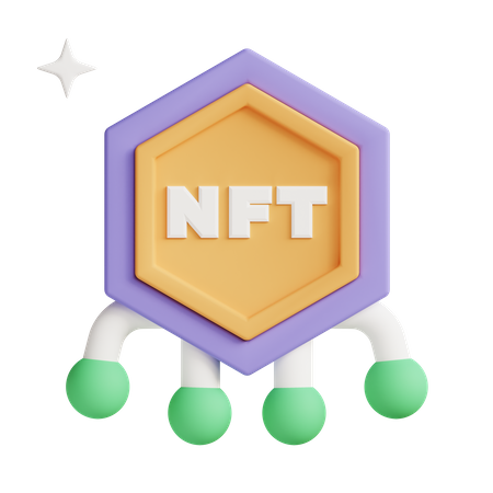 NFT connection 3D Illustration
