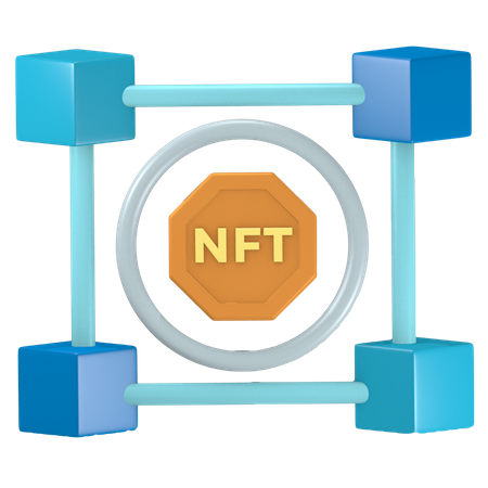 NFT Connection 3D Illustration