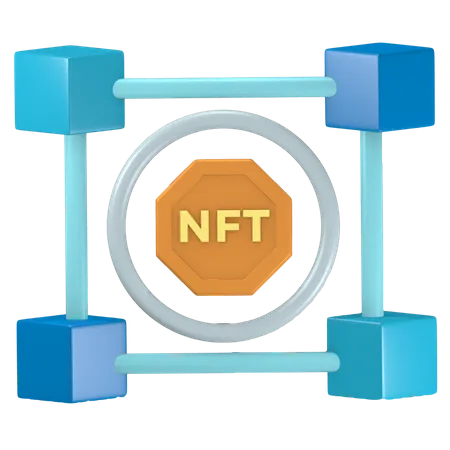 NFT Connection  3D Illustration