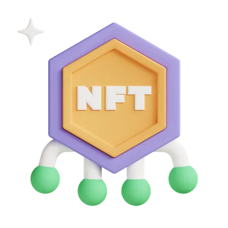 Connexion nft  3D Illustration