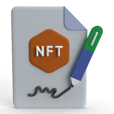 NFT Contract  3D Icon