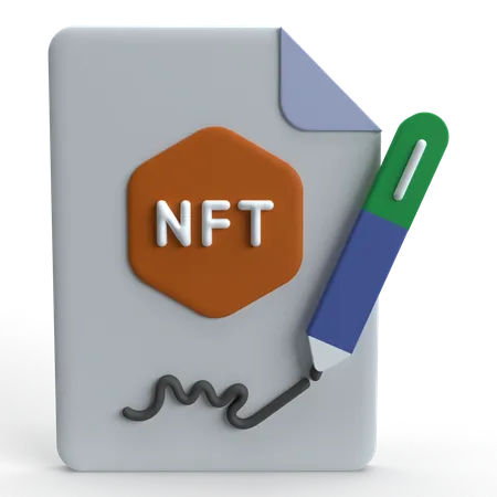 NFT Contract  3D Icon