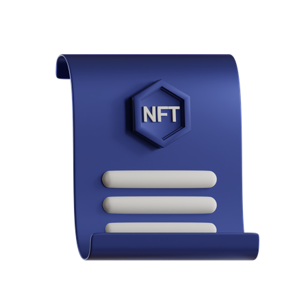 NFT Contract  3D Icon