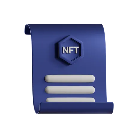 NFT Contract  3D Icon