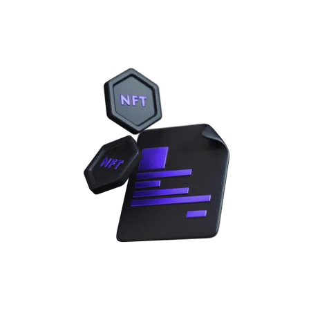 NFT Contract  3D Illustration