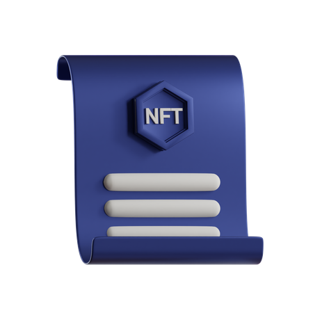 Contrato nft  3D Icon