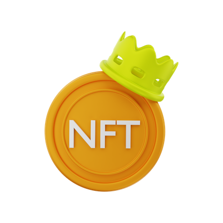 Couronne nft  3D Illustration