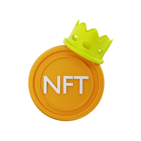 Couronne nft  3D Illustration