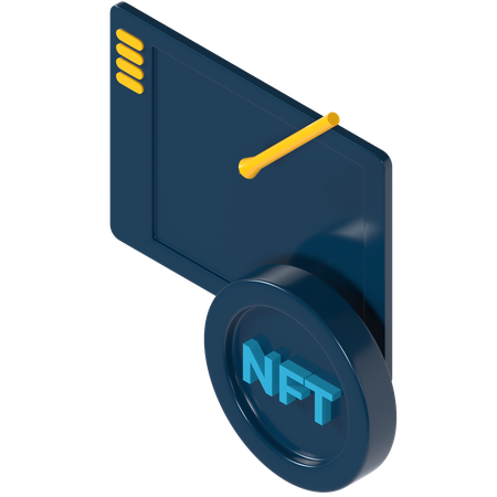 Criação de NFT  3D Illustration
