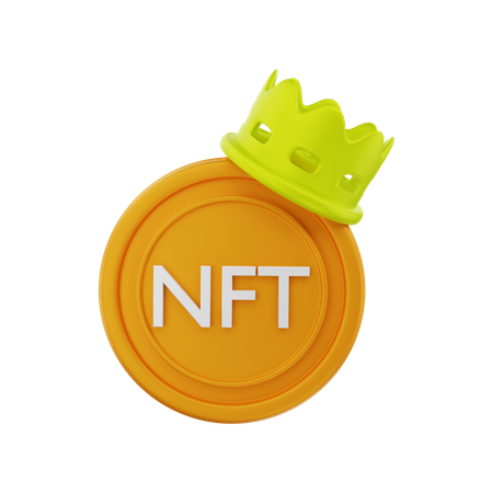 NFT crown  3D Illustration