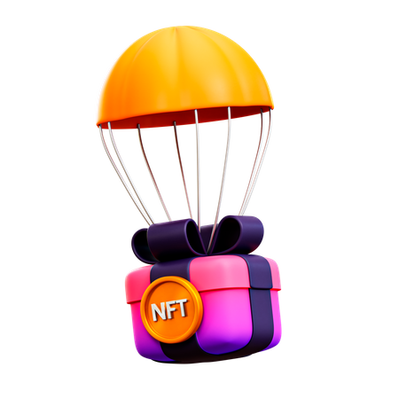 NFT Delivery 3D Illustration
