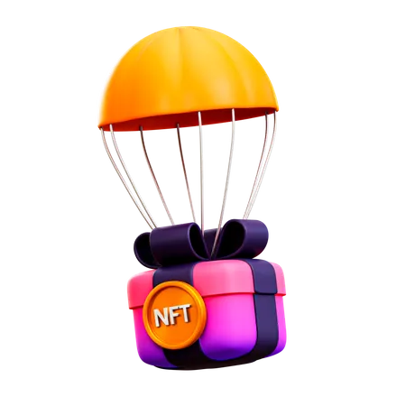 NFT Delivery 3D Illustration