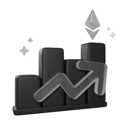 NFT-Diagrammwachstum  3D Icon