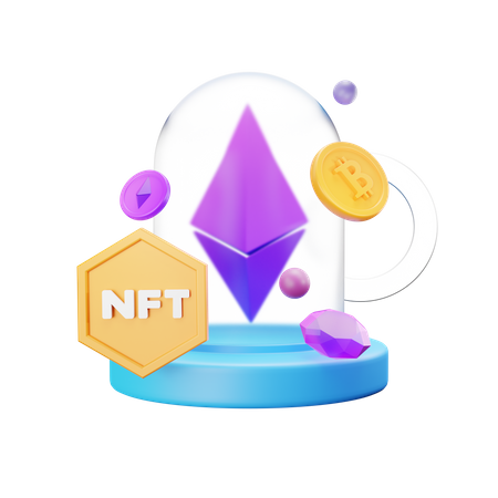 Nft Diamond 3D Icon