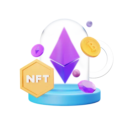 Nft Diamond 3D Icon