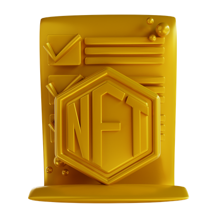 Nft Document  3D Icon