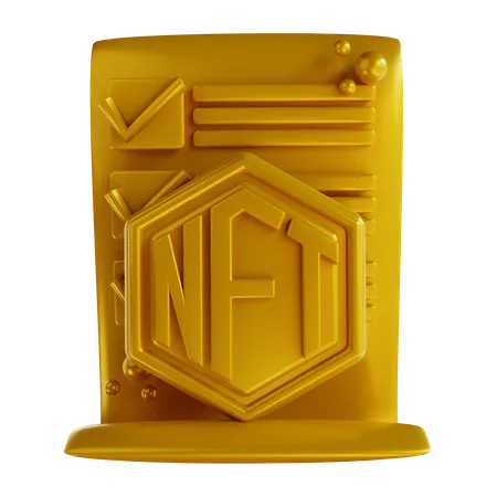 Nft Document  3D Icon