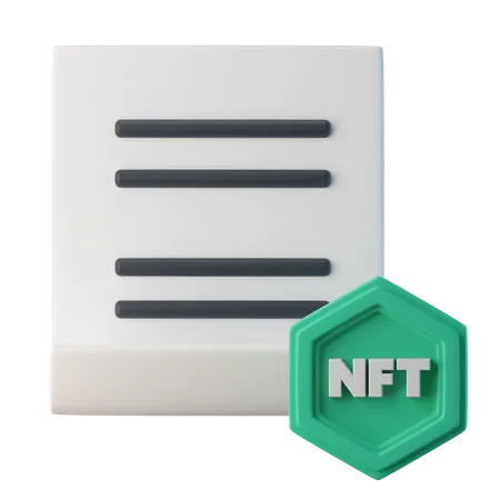 NFT Document  3D Icon