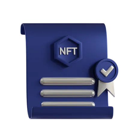 NFT Document  3D Icon