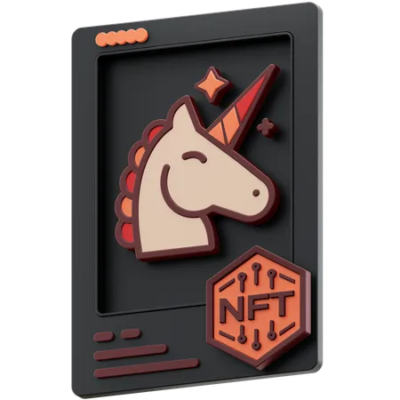 NFT-Einhorn  3D Icon