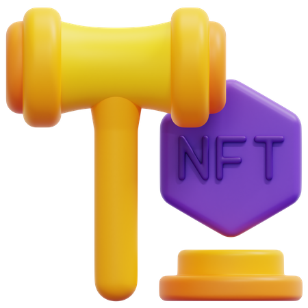 Enchères nft  3D Icon