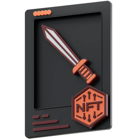 Espada nft incomum  3D Icon