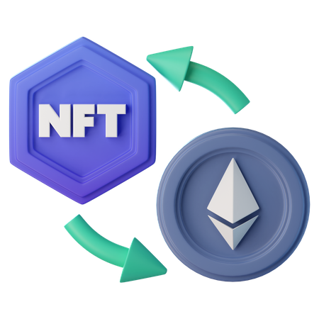 NFT Ethereum Exchange  3D Icon